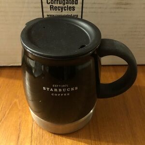 Starbucks Black Silver Travel Mug